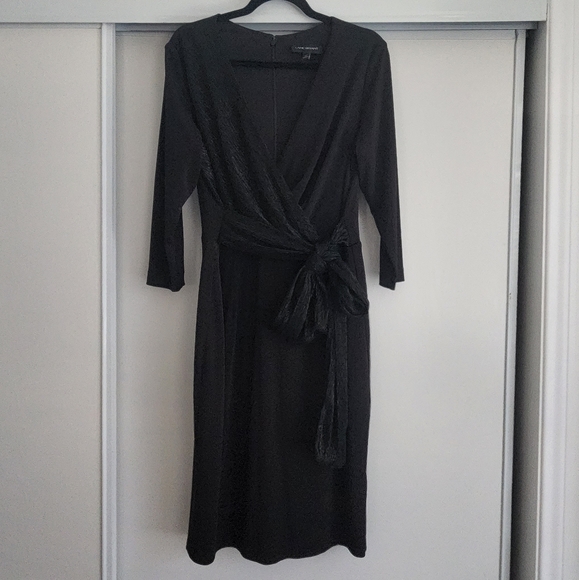 Lane Bryant 3/4 Sleeve V-Neck Little Black Dress - Picture 2 of 4